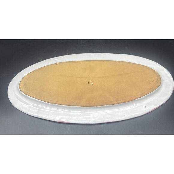 Stephen Kilborn Pottery CACTUS HEART DOTS Large Oval Platter Tray 16” x 7.75" - Picture 8 of 9